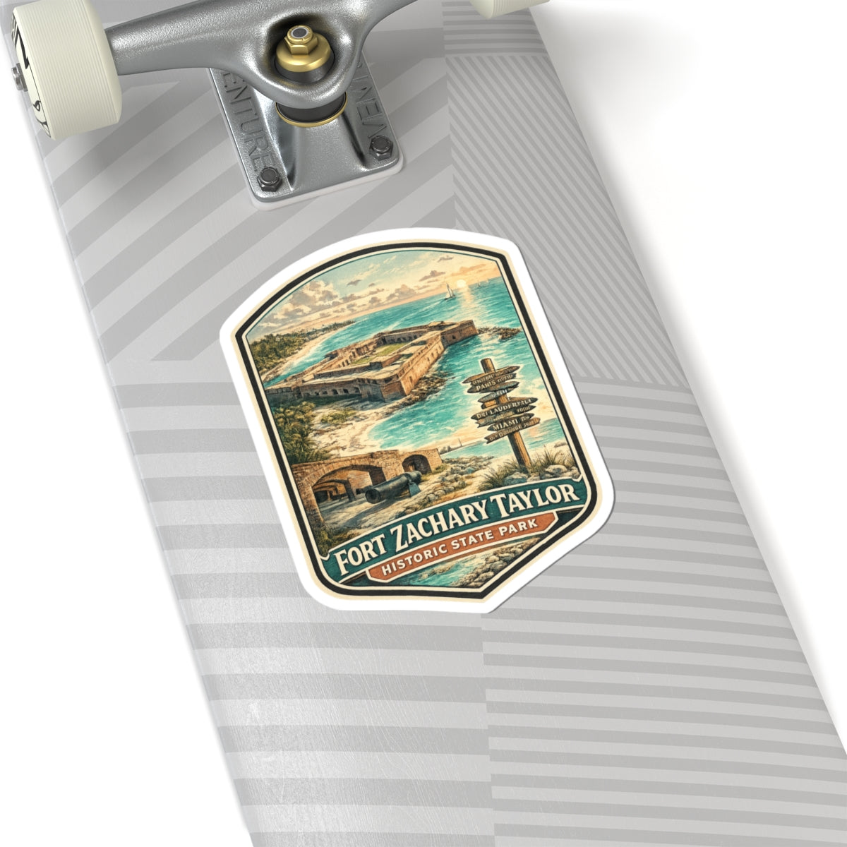 Fort Zachary Taylor Vintage Travel Sticker — Historic State Park Kiss-Cut Decal