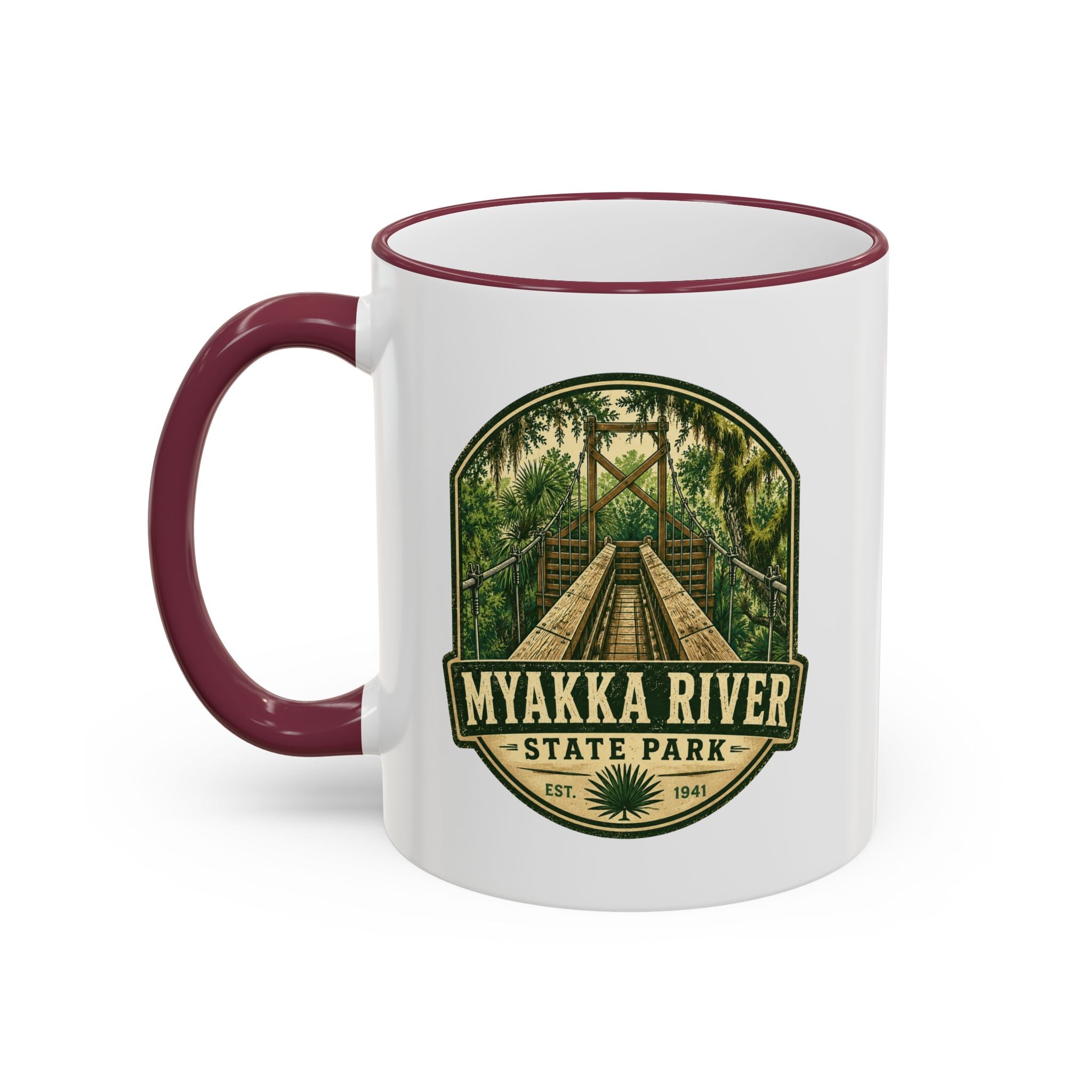 Myakka River Vintage Mug — Accent Rim & Handle 11oz/15oz