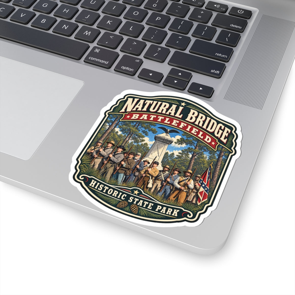 Natural Bridge Battlefield Sticker — Historic State Park Vintage Badge
