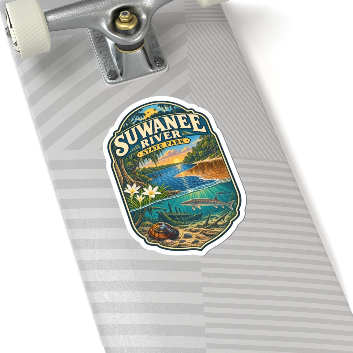 Suwanee River State Park Sticker — Scenic River Vintage Badge Kiss-Cut