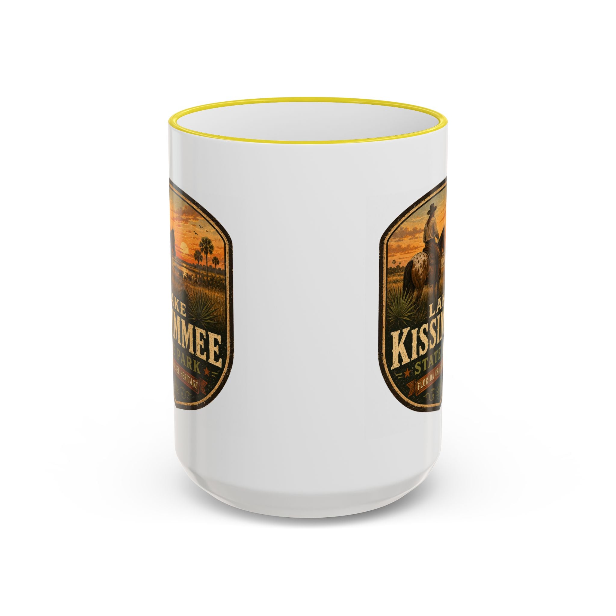 Lake Kissimmee Sunset Mug — Accent Rim & Handle 11oz/15oz