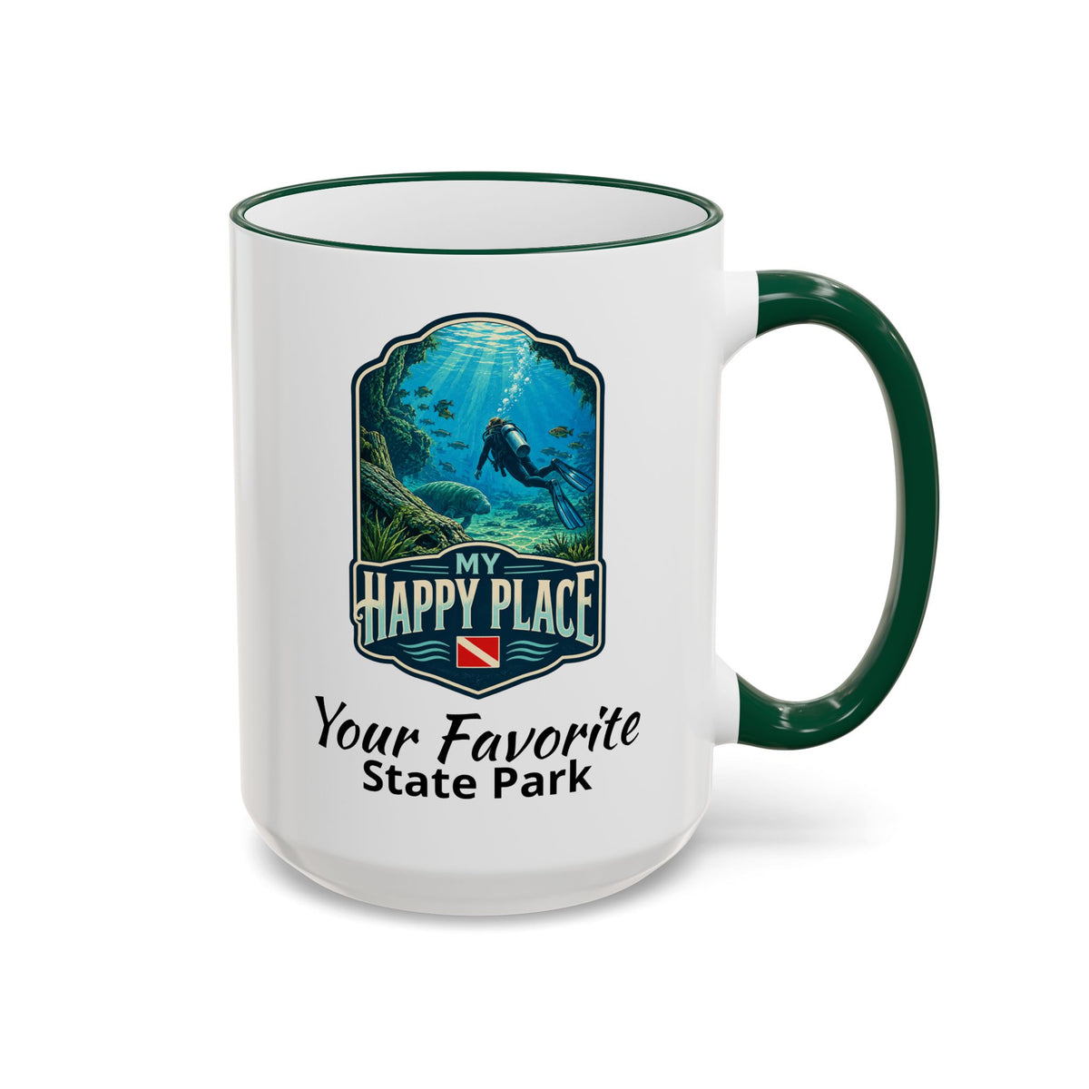 CUSTOMIZABLE Scuba Springs Accent Rim & Handle 11oz/15oz