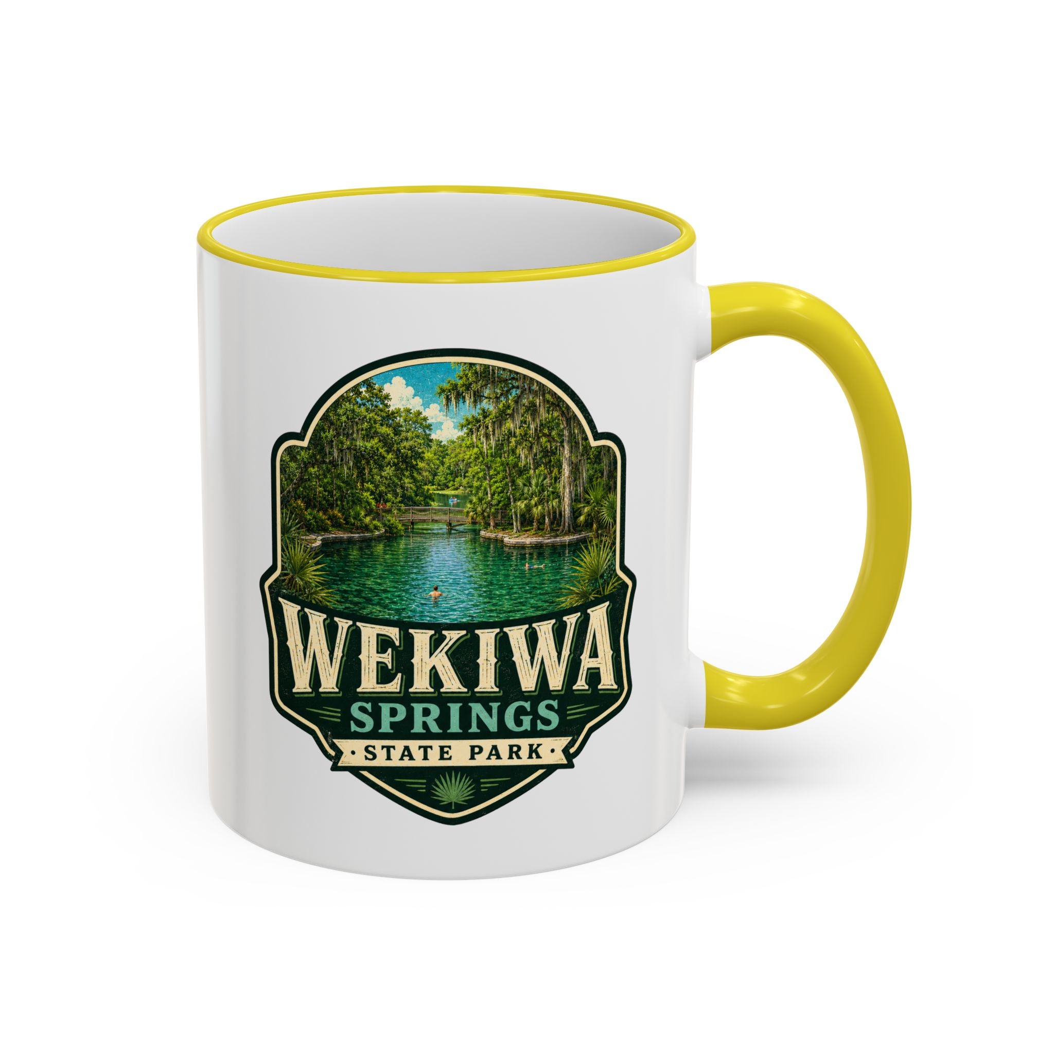 Wekiwa Springs Vintage Mug — Accent Rim & Handle 11oz/15oz