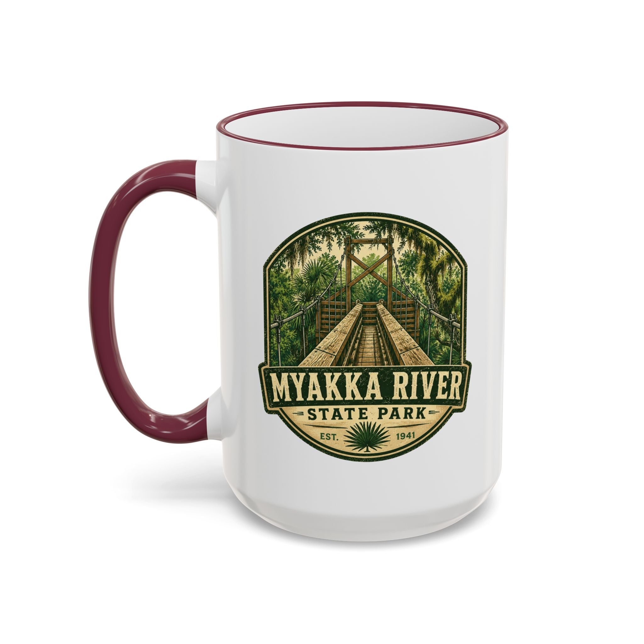 Myakka River Vintage Mug — Accent Rim & Handle 11oz/15oz
