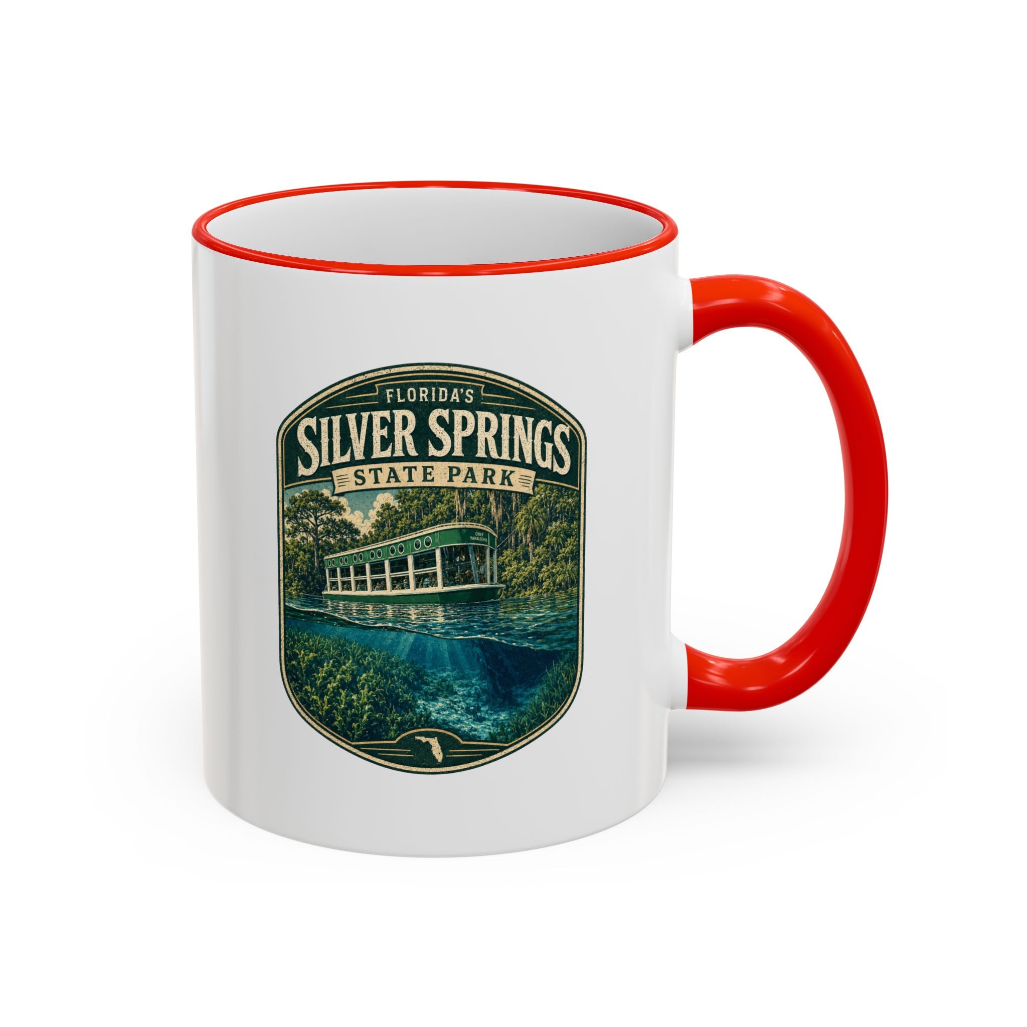 Silver Springs Vintage Mug — Accent Rim & Handle 11oz/15oz