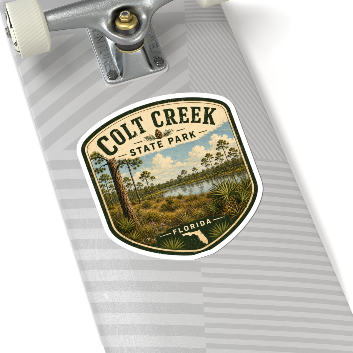 Colt Creek State Park Florida Vintage Badge Sticker — Scenic Nature Park Decal