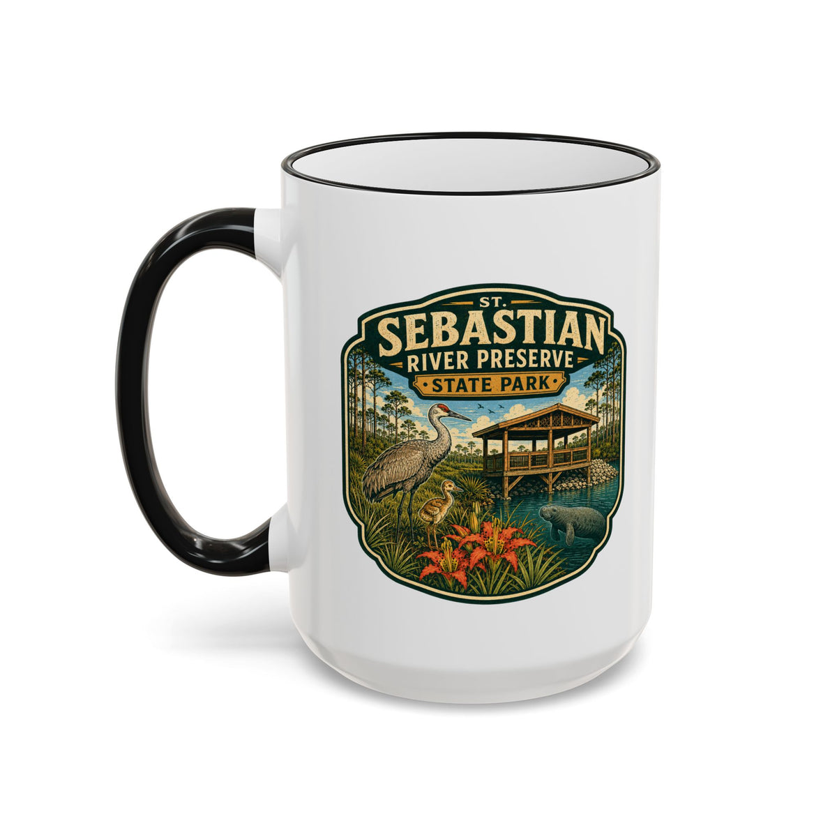 St. Sebastian River Mug — Accent Rim & Handle 11oz/15oz