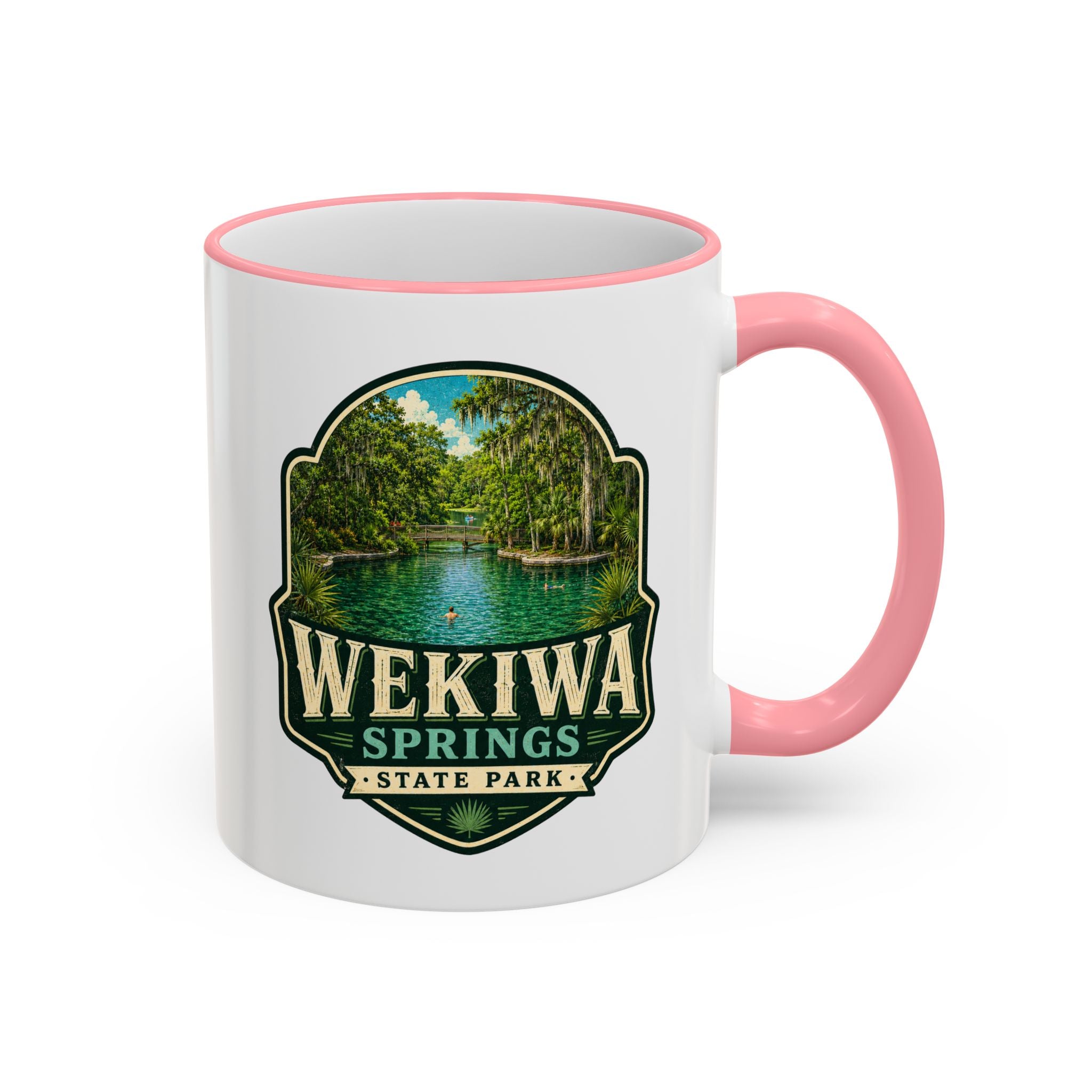 Wekiwa Springs Vintage Mug — Accent Rim & Handle 11oz/15oz