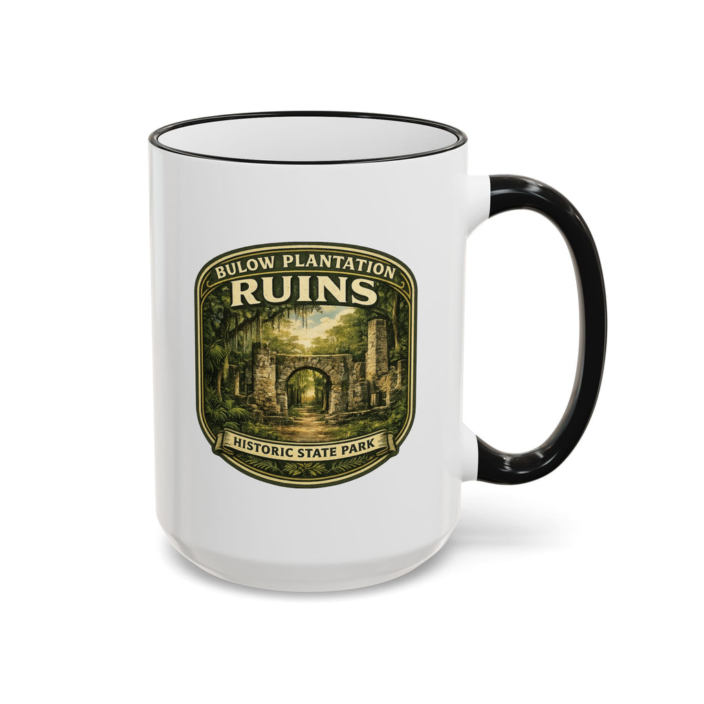 Bulow Ruins Vintage Mug — Accent Rim & Handle 11oz/15oz