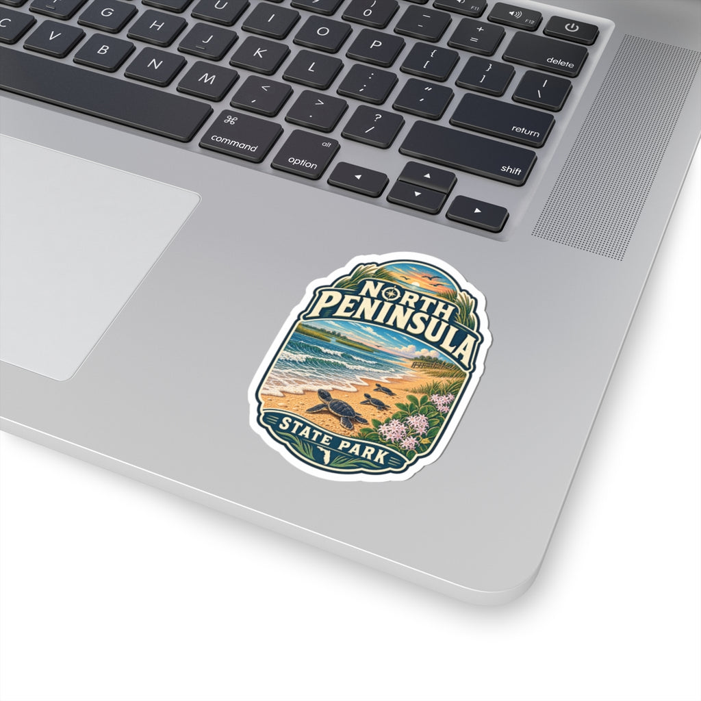 North Peninsula State Park Sticker — Beach Turtle Scenic Vinyl Decal