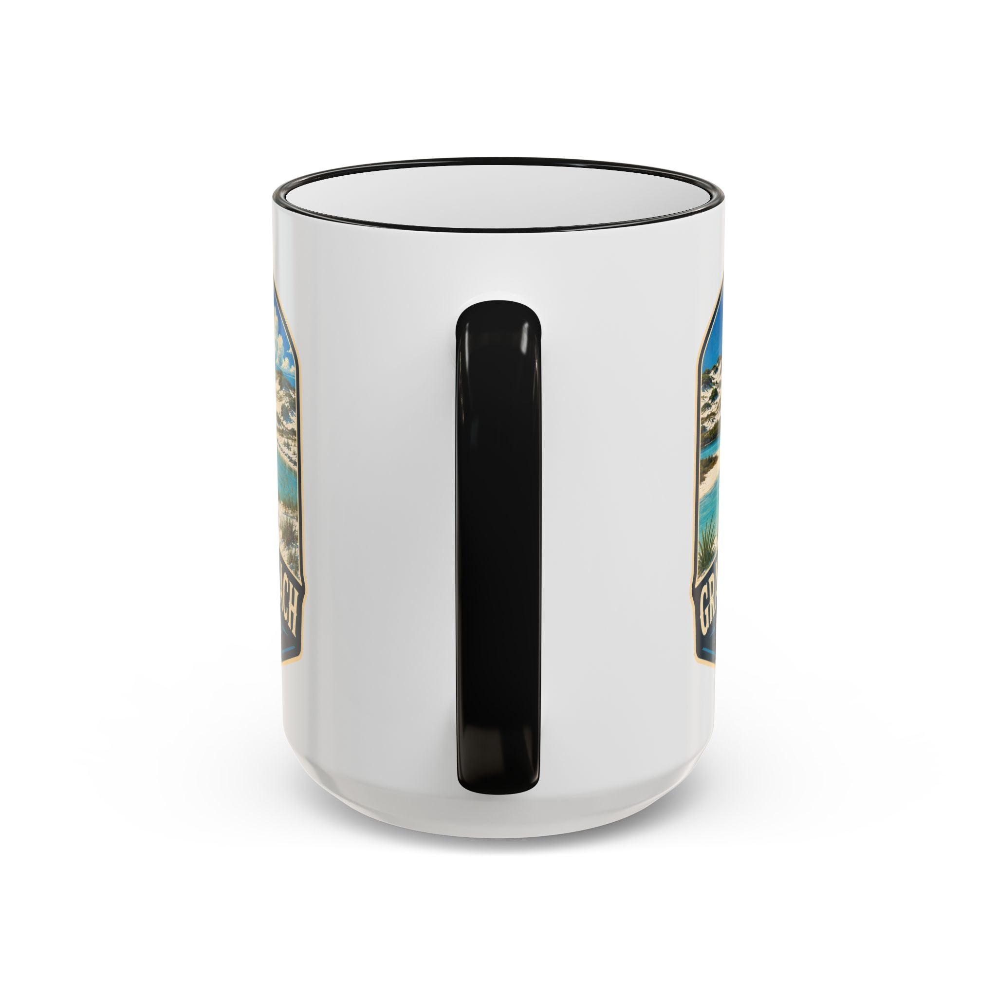 Grayton Beach Vintage Mug — Accent Rim & Handle 11oz/15oz