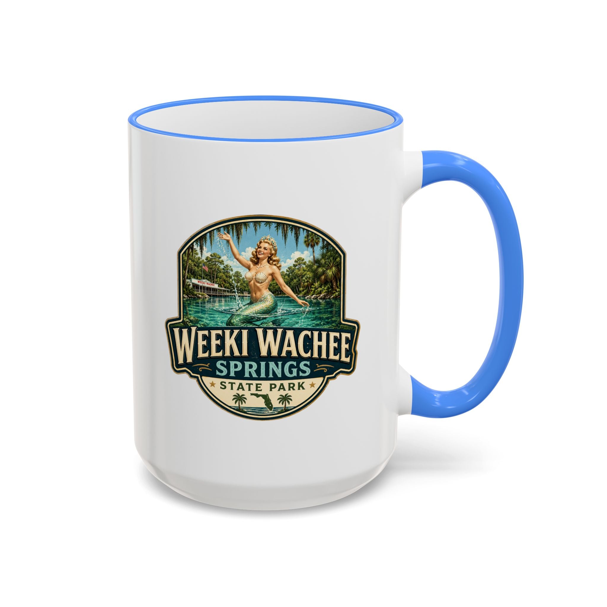 Weeki Wachee Vintage Mug — Accent Rim & Handle 11oz/15oz