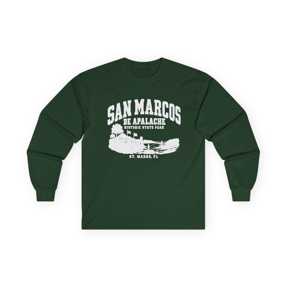 Florida Historic Fort Vintage Graphic Design- Long Sleeve Tee