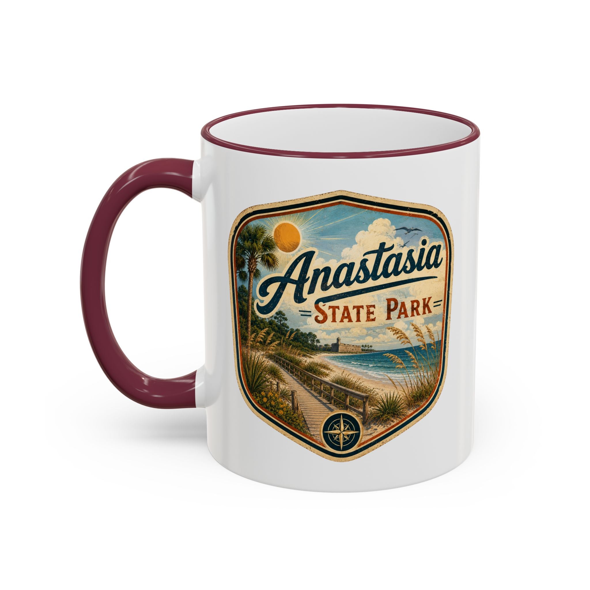 Anastasia Vintage Mug — Accent Rim & Handle 11oz/15oz