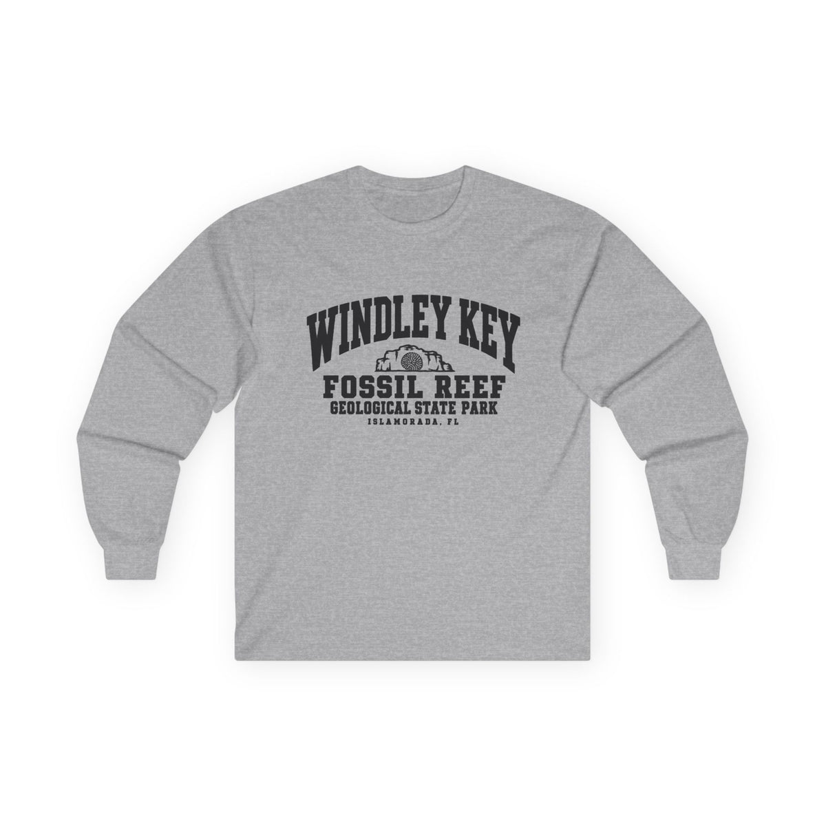 Windley Key Fossil Reef Geological State Park Logo- Long Sleeve Tee