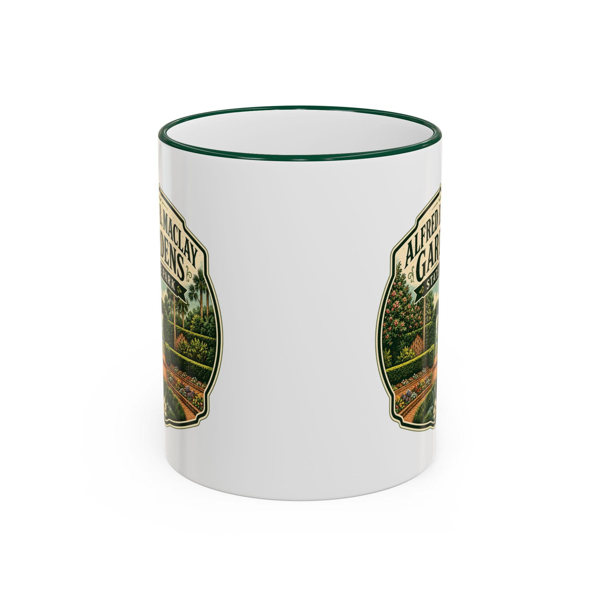 Maclay Gardens Vintage Mug — Accent Rim & Handle 11oz/15oz