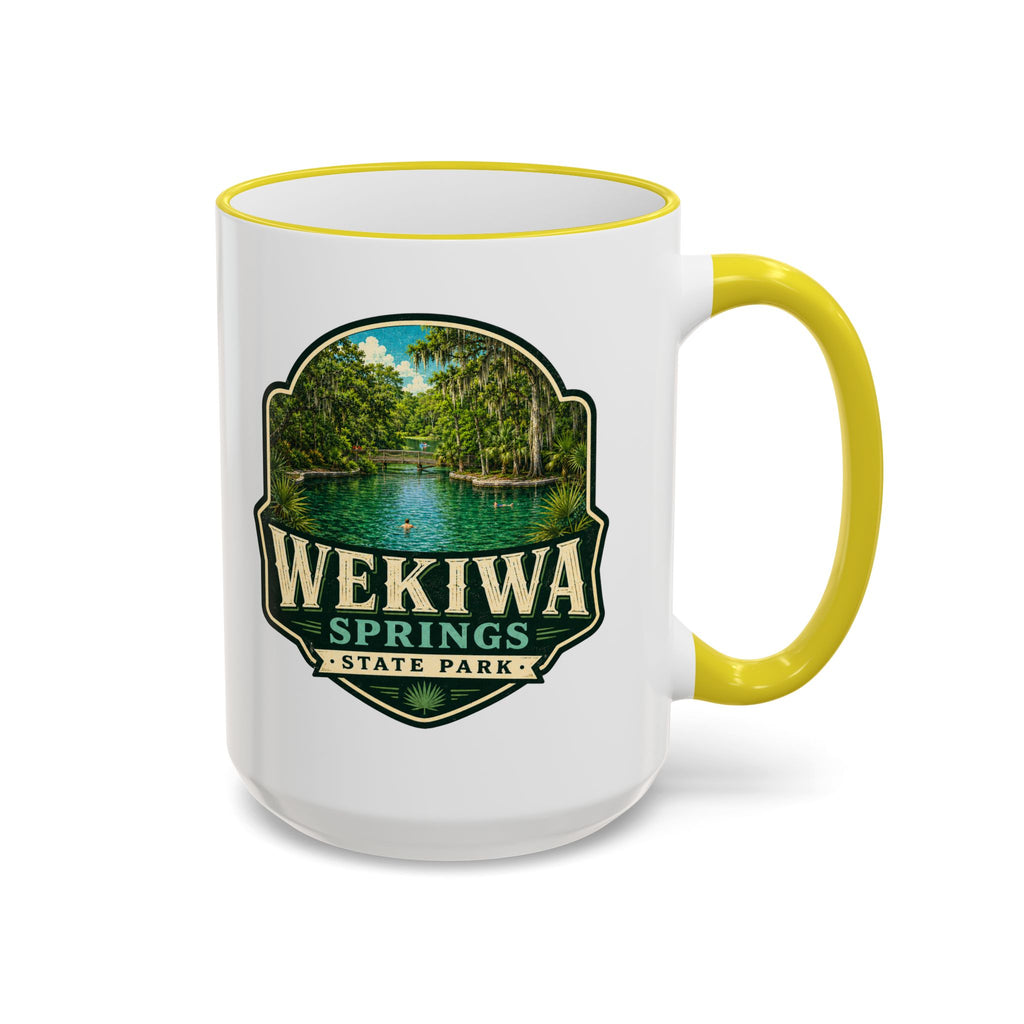 Wekiwa Springs Vintage Mug — Accent Rim & Handle 11oz/15oz