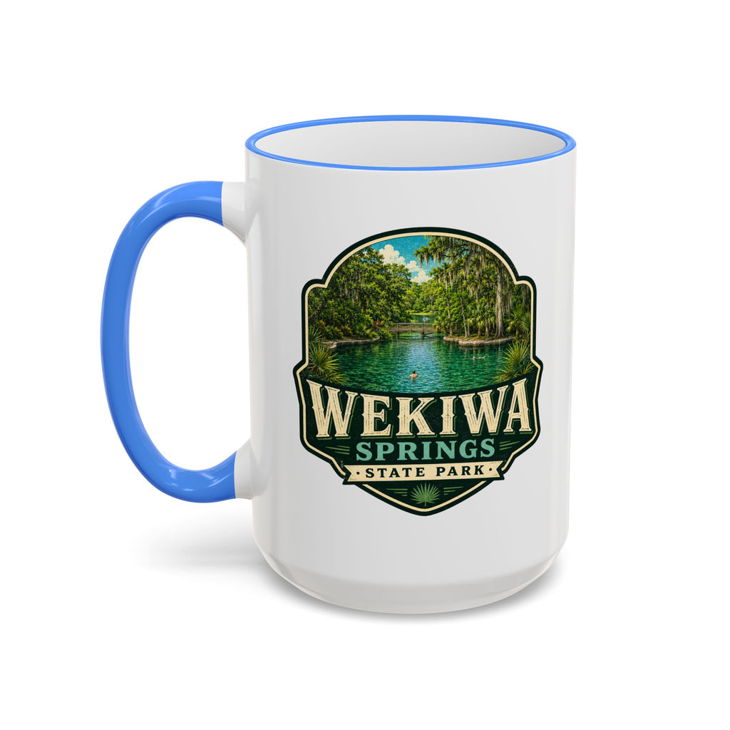 Wekiwa Springs Vintage Mug — Accent Rim & Handle 11oz/15oz