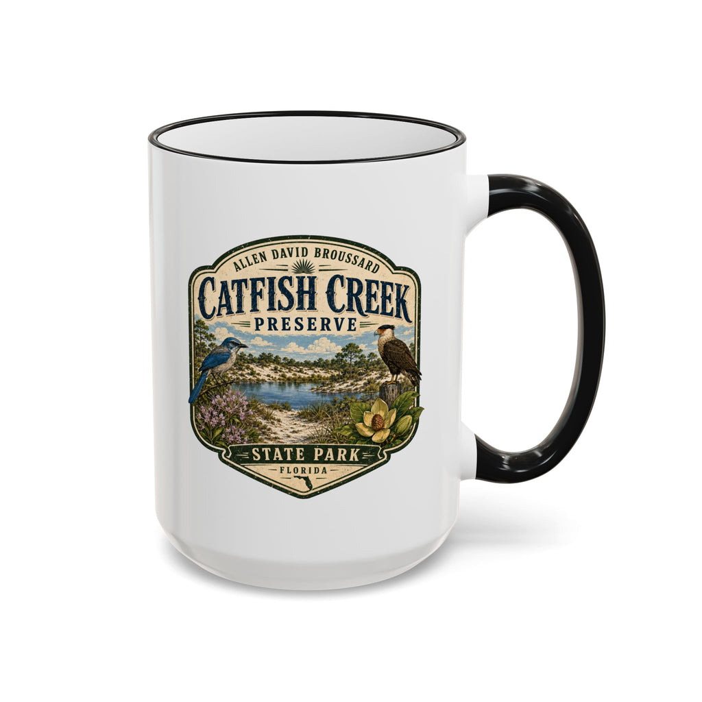 Catfish Creek Vintage Mug — Accent Rim & Handle 11oz/15oz