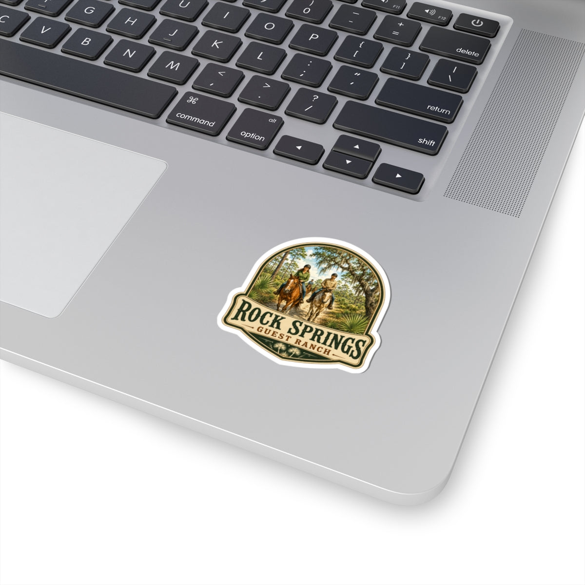 Rock Springs Guest Ranch Vintage Horseback Sticker — Kiss-Cut Vinyl Decal
