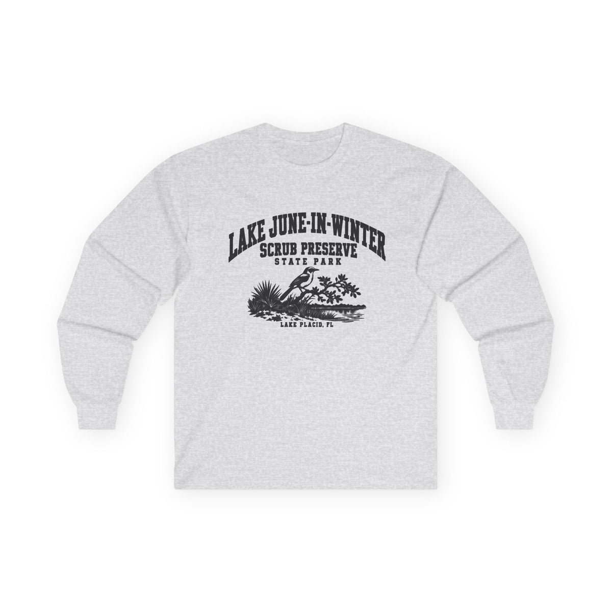 Lake June-in-Winter Scrub Preserve Emblem- Long Sleeve Tee