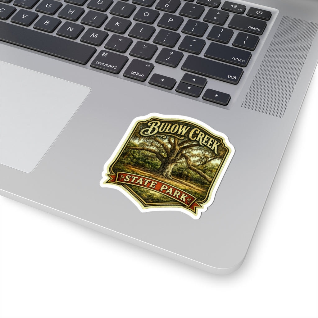 Bulow Creek State Park Sticker — Vintage Oak Tree Kiss-Cut Vinyl Sticker