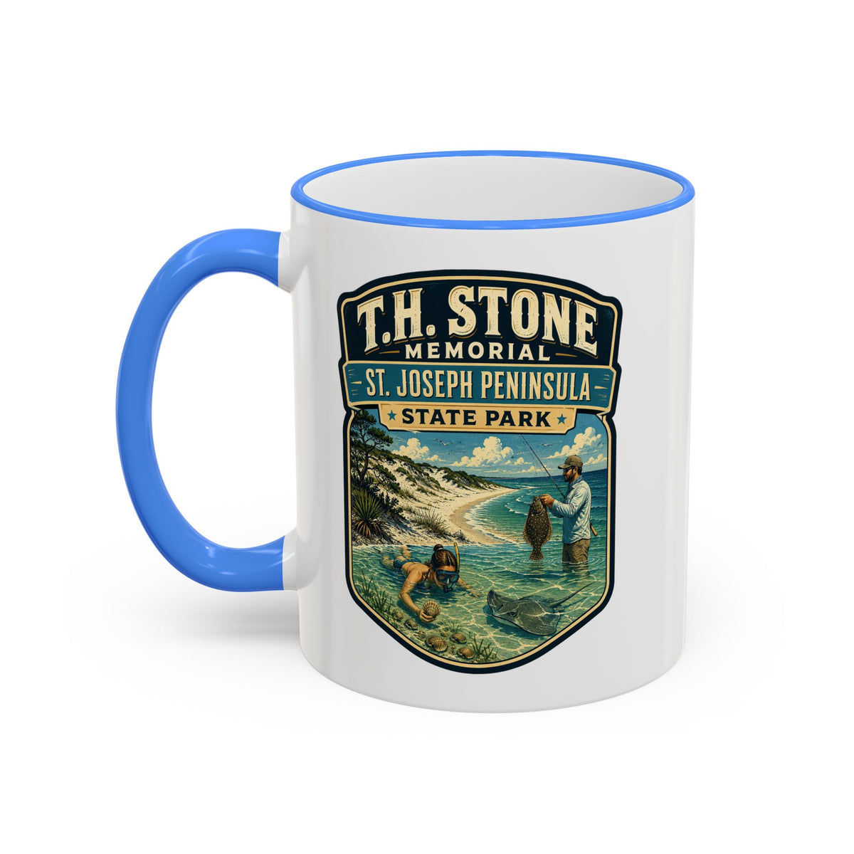 T.H. Stone Memorial Mug — Accent Rim & Handle 11oz/15oz