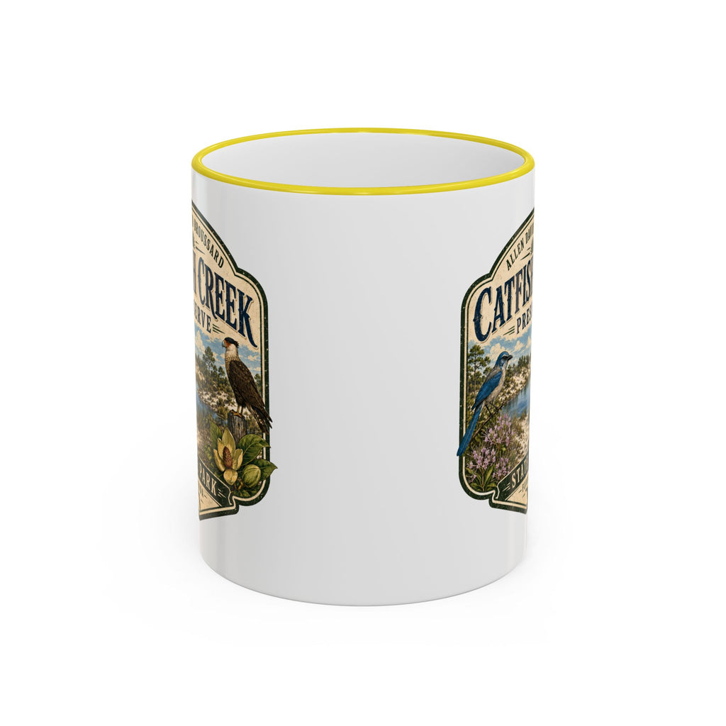 Catfish Creek Vintage Mug — Accent Rim & Handle 11oz/15oz