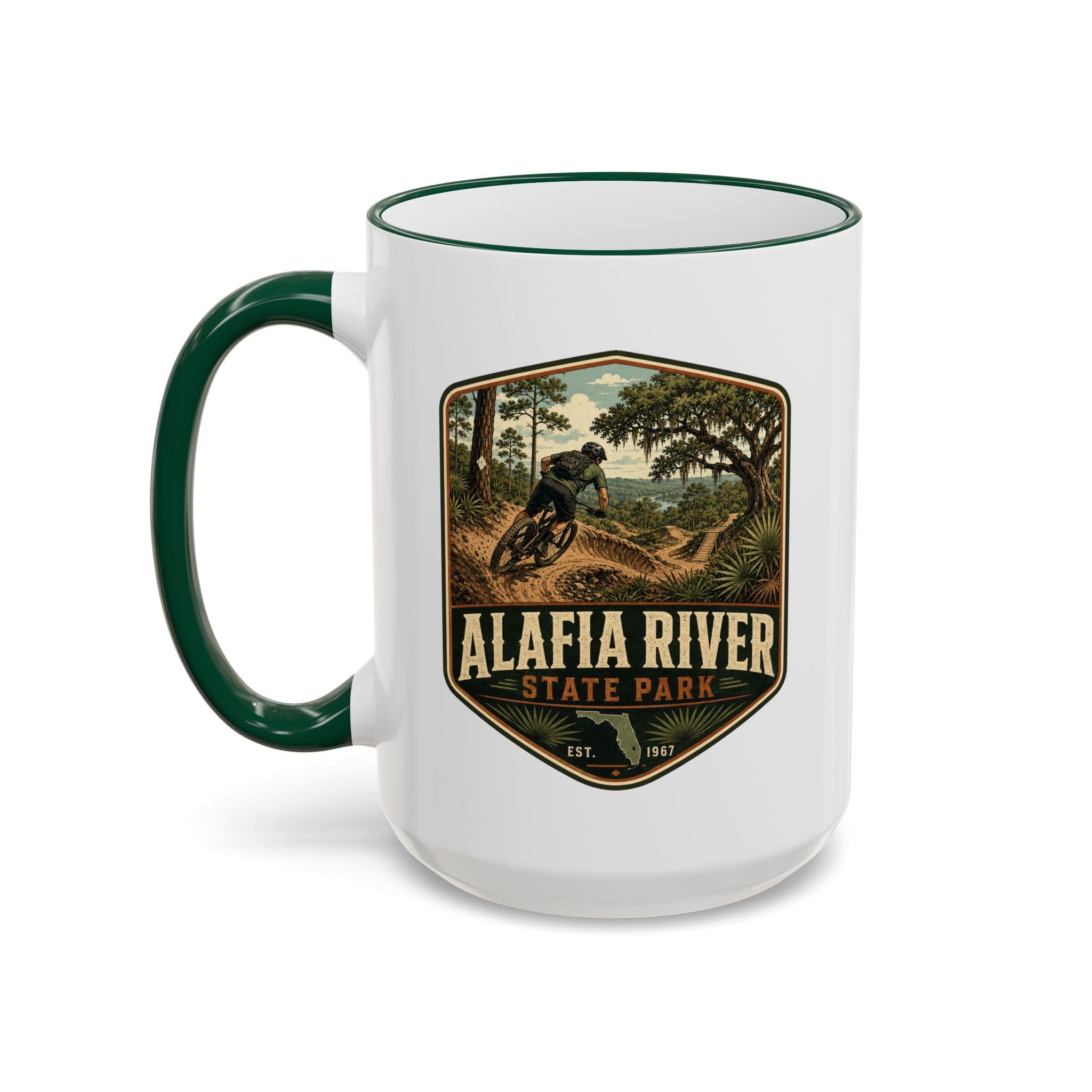 Alafia River Vintage Mug — Accent Rim & Handle 11oz/15oz