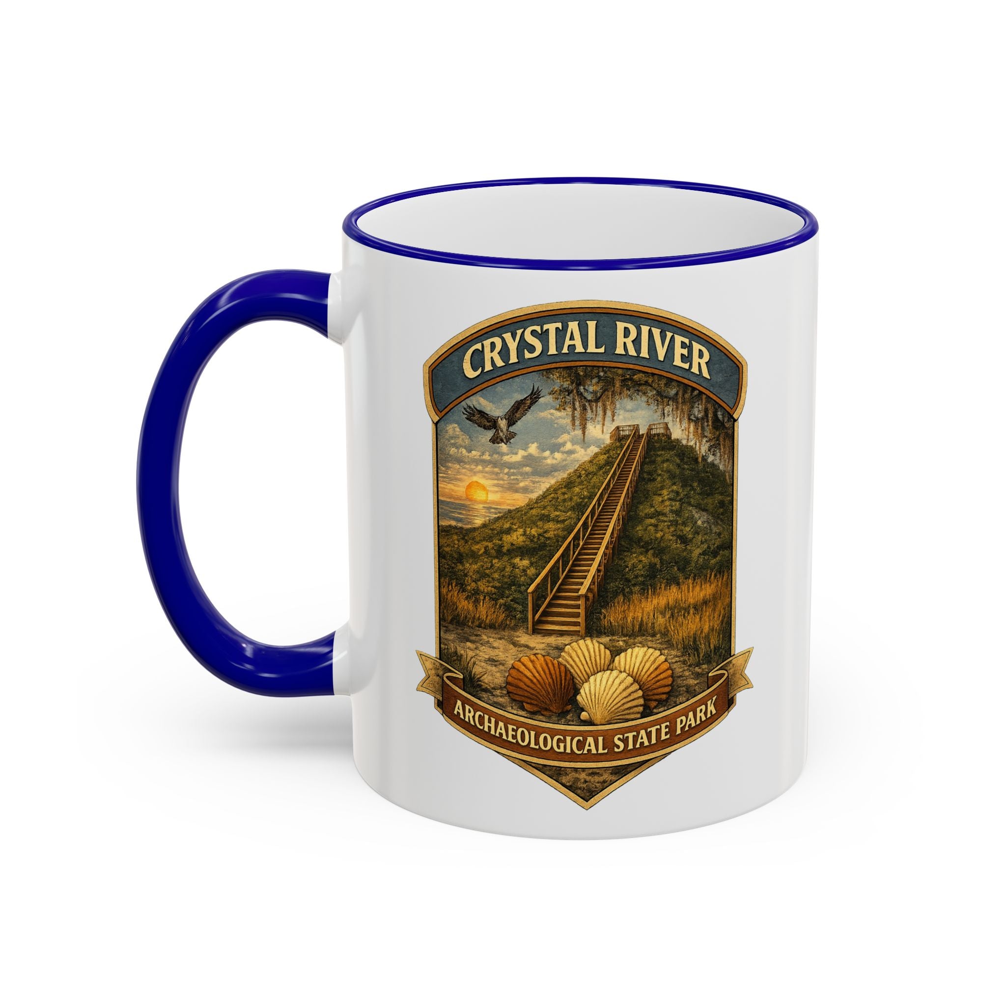 Crystal River Archaeological Accent Rim & Handle 11oz/15oz