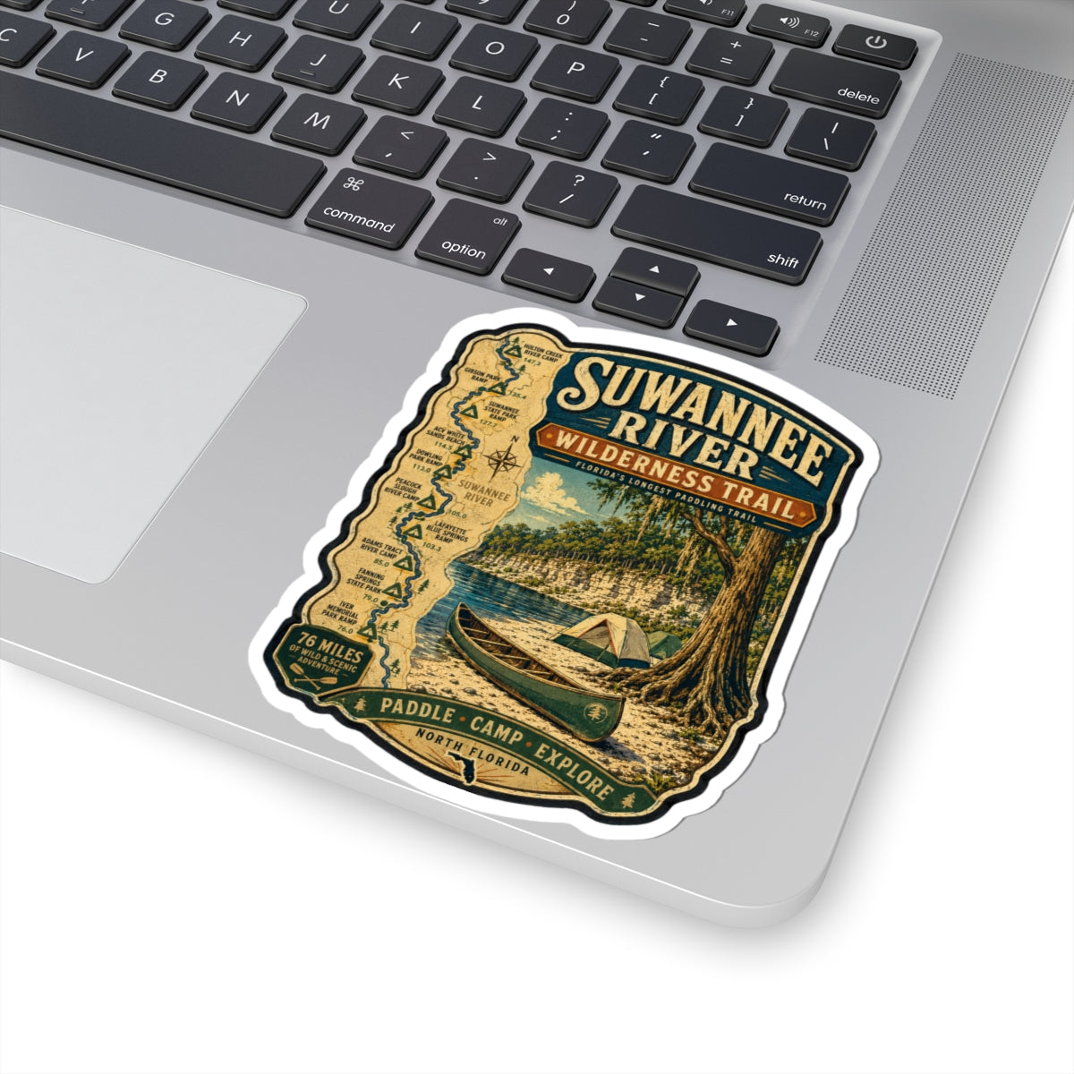 Suwannee River Wilderness Trail Sticker — Paddle, Camp & Explore Vintage Outdoors Decal