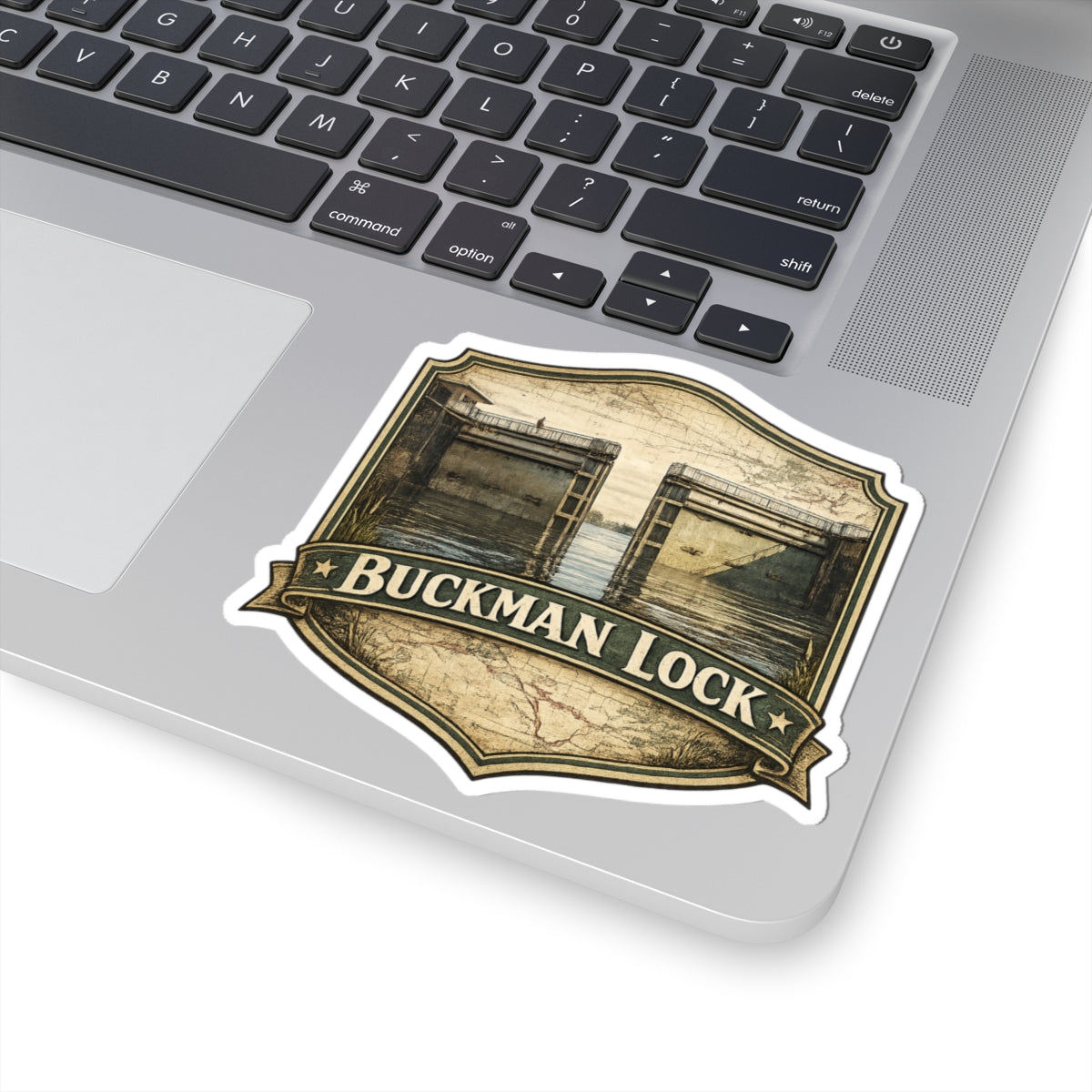 Buckman Lock Vintage Canal Sticker — Kiss-Cut Vinyl Decal