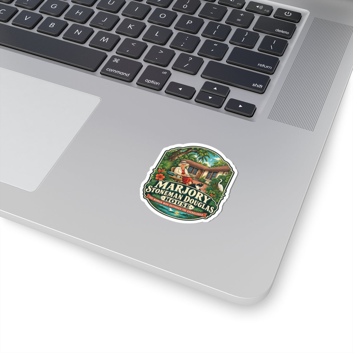 Marjory Stoneman Douglas House Vintage Travel Sticker — Environmentalist Tribute Kiss-Cut Sticker