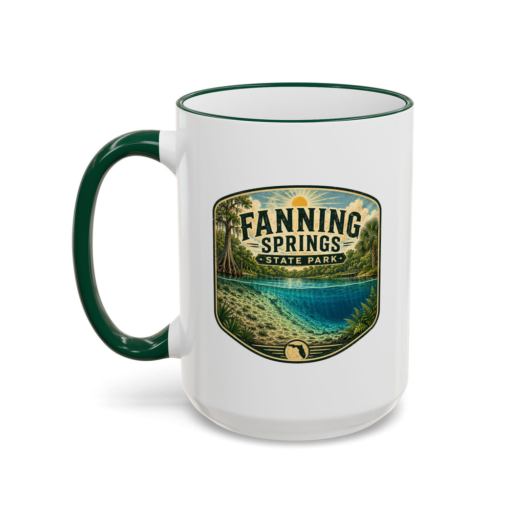 Fanning Springs Vintage Mug — Accent Rim & Handle 11oz/15oz