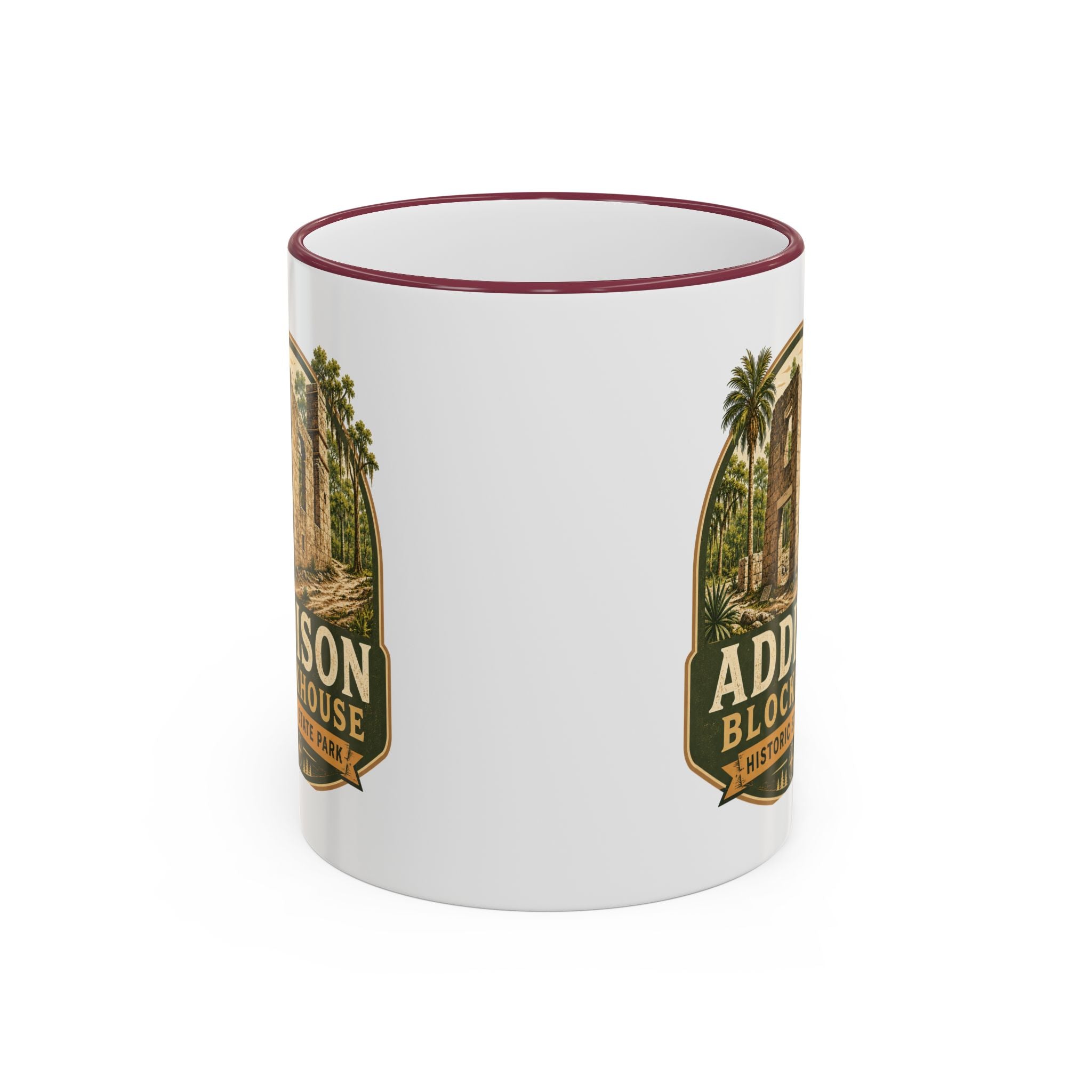 Addison Blockhouse Vintage Mug — Accent Rim & Handle 11oz/15oz