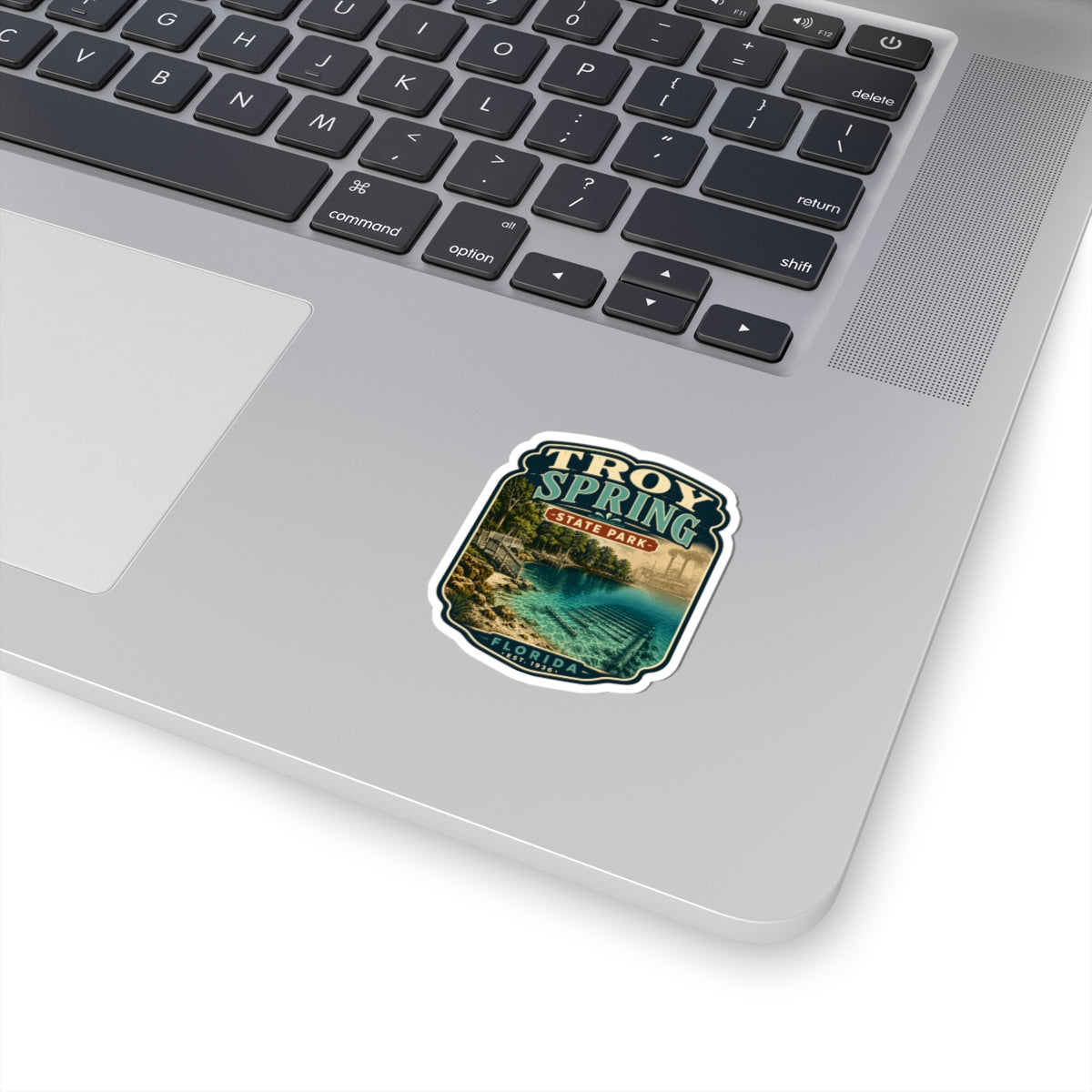 Troy Spring State Park Sticker — Vintage Florida Travel Kiss-Cut Decal