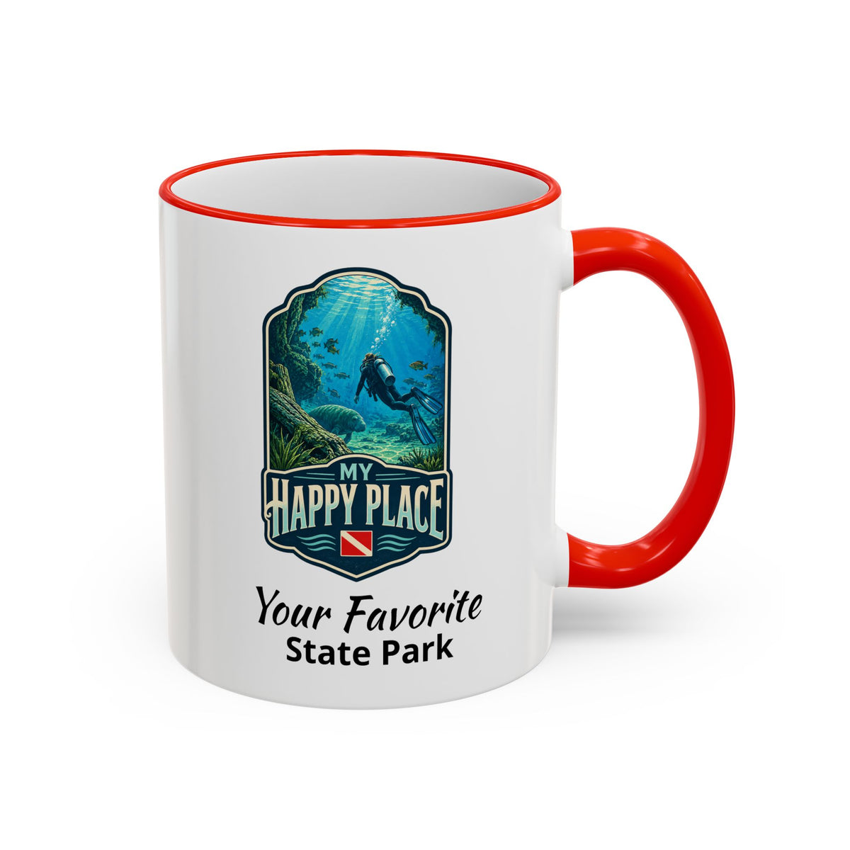 CUSTOMIZABLE Scuba Springs Accent Rim & Handle 11oz/15oz
