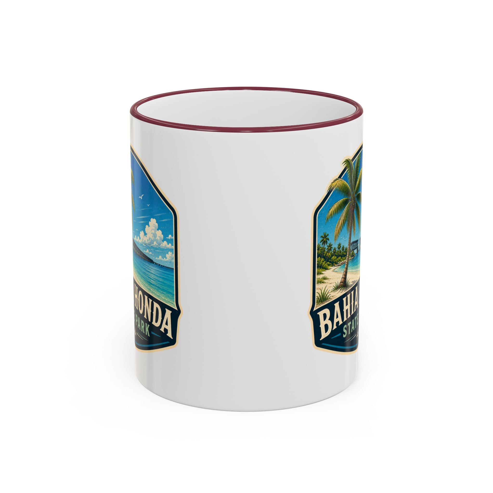 Bahia Honda Vintage Mug — Accent Rim & Handle 11oz/15oz