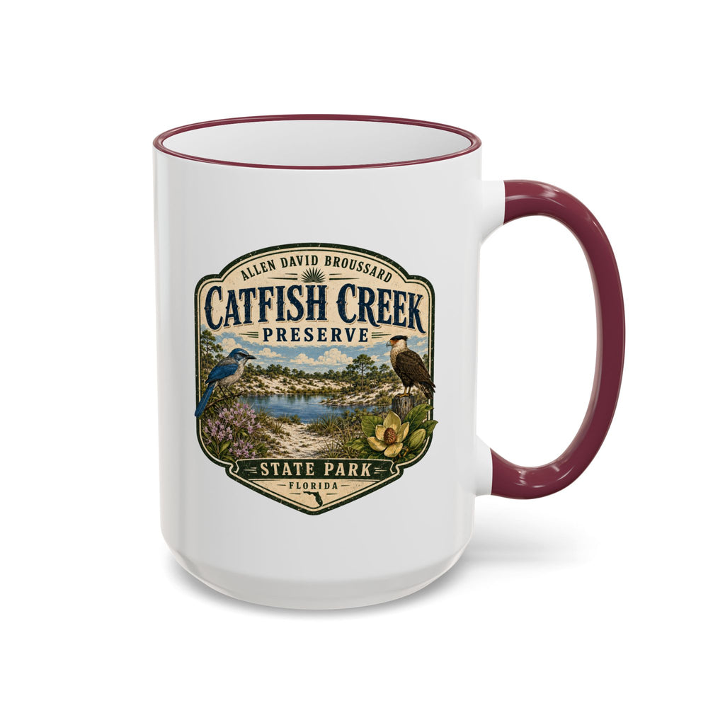 Catfish Creek Vintage Mug — Accent Rim & Handle 11oz/15oz