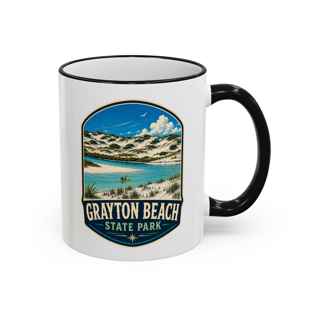 Grayton Beach Vintage Mug — Accent Rim & Handle 11oz/15oz