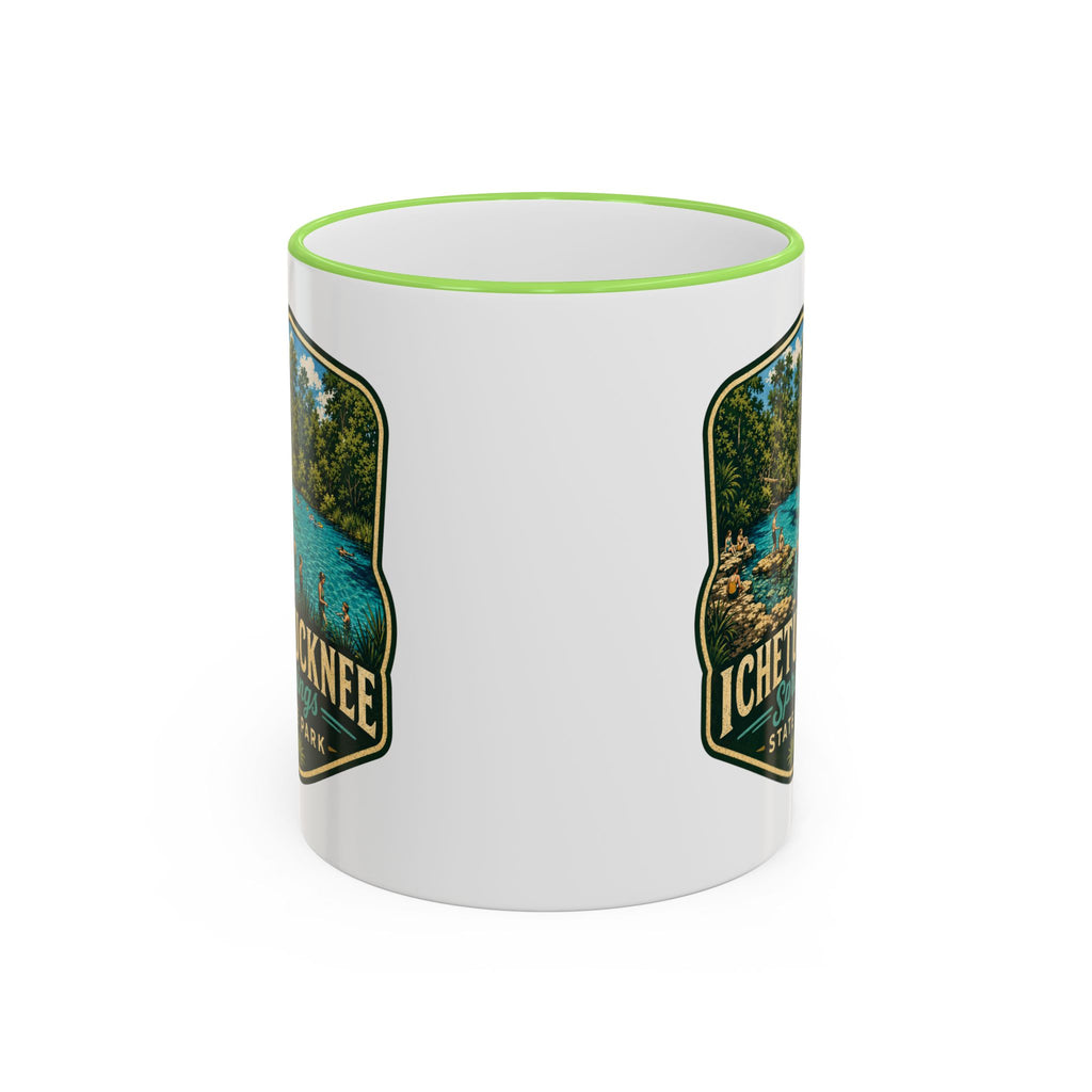 Ichetucknee Springs Vintage Mug — Accent Rim & Handle 11oz/15oz