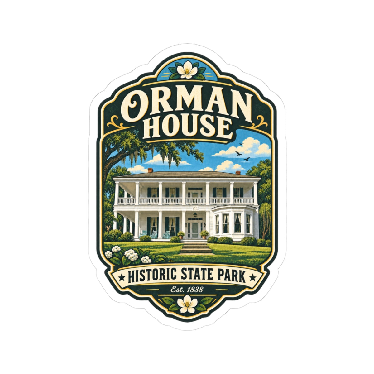 Orman House Historic State Park Sticker — Vintage Travel Decal