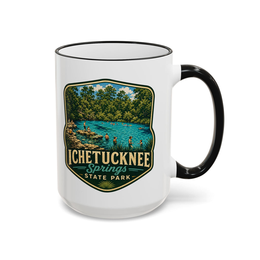 Ichetucknee Springs Vintage Mug — Accent Rim & Handle 11oz/15oz