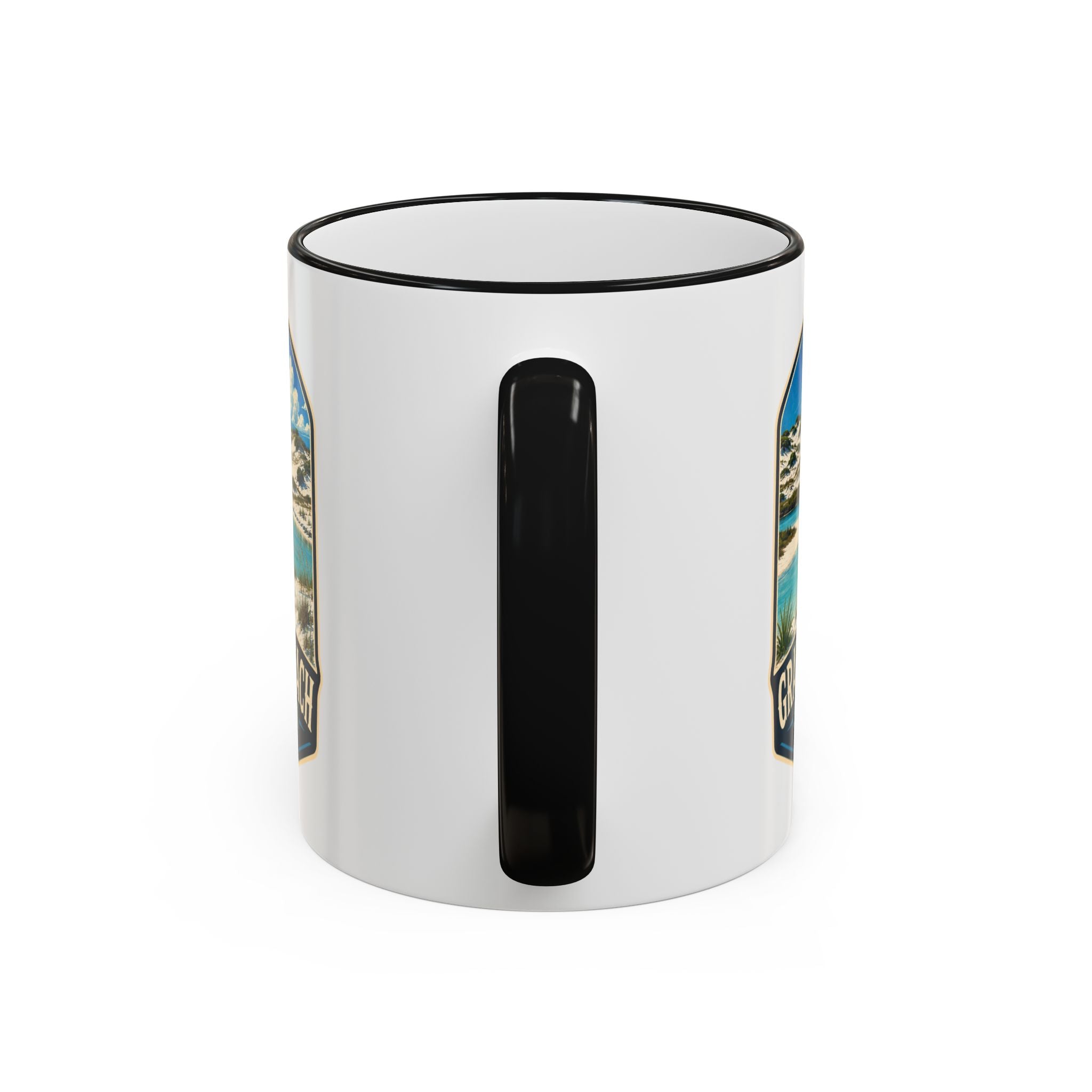 Grayton Beach Vintage Mug — Accent Rim & Handle 11oz/15oz