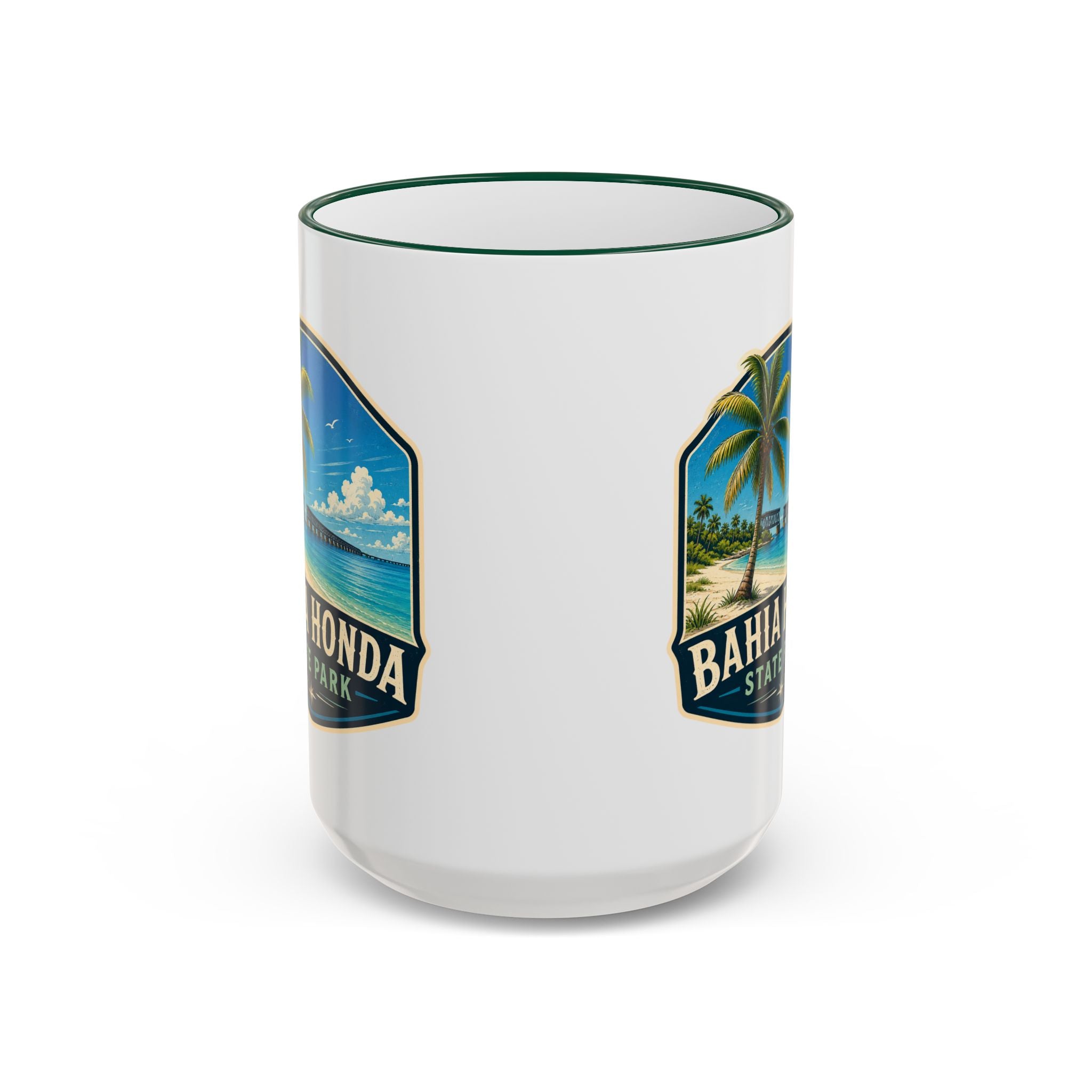 Bahia Honda Vintage Mug — Accent Rim & Handle 11oz/15oz