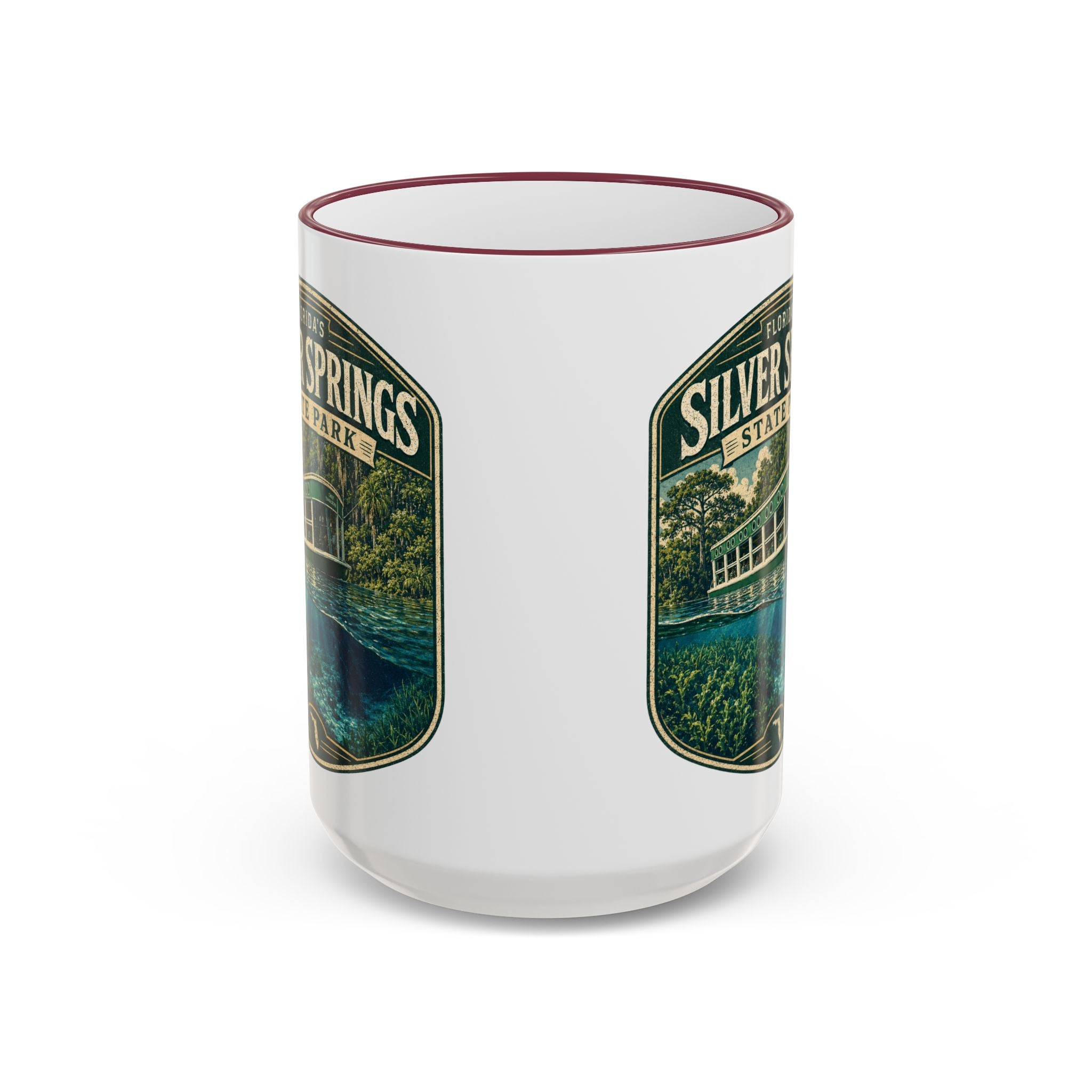 Silver Springs Vintage Mug — Accent Rim & Handle 11oz/15oz