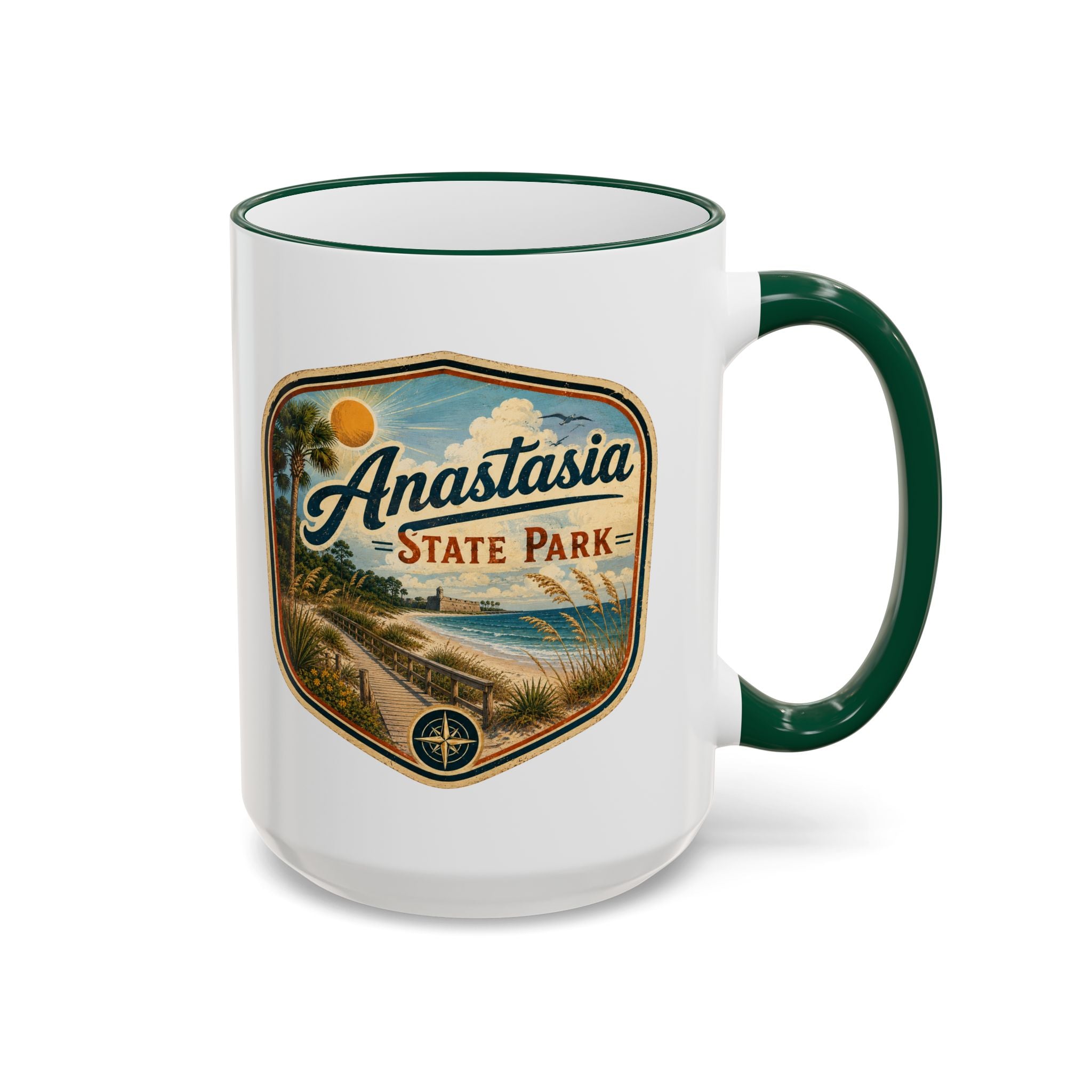 Anastasia Vintage Mug — Accent Rim & Handle 11oz/15oz