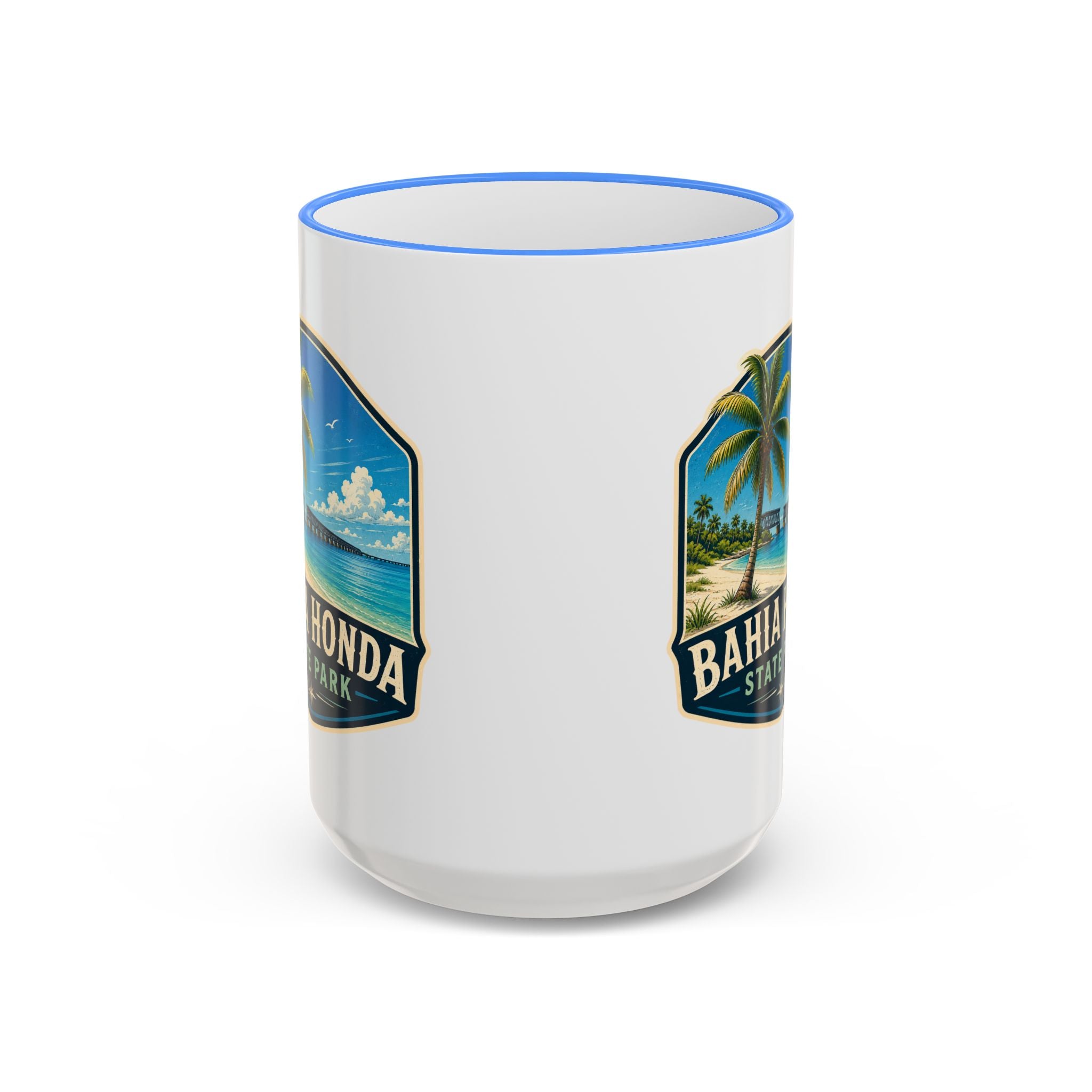 Bahia Honda Vintage Mug — Accent Rim & Handle 11oz/15oz