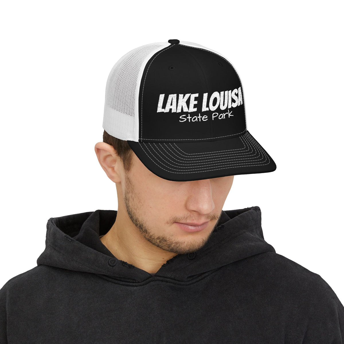 Lake Louisa State Park Trucker Cap — Retro Outdoor Snapback Hat