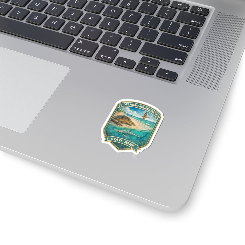 Delnor-Wiggins Pass State Park Sticker — Sea Turtle & Shark Nature Decal